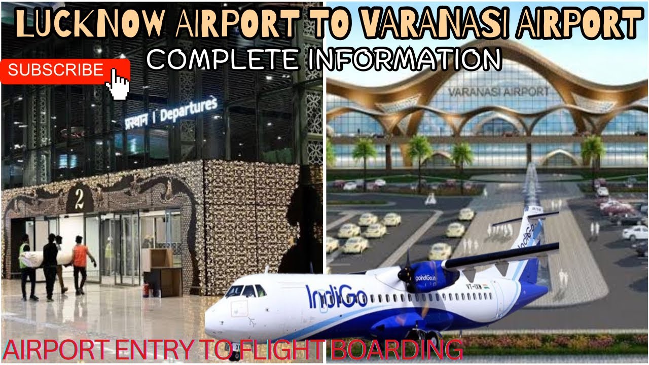 Lucknow To Varanasi Flight|Lucknow Airport Entry Gate To Flight Boarding|Digi Yatra|Varanasi Airport