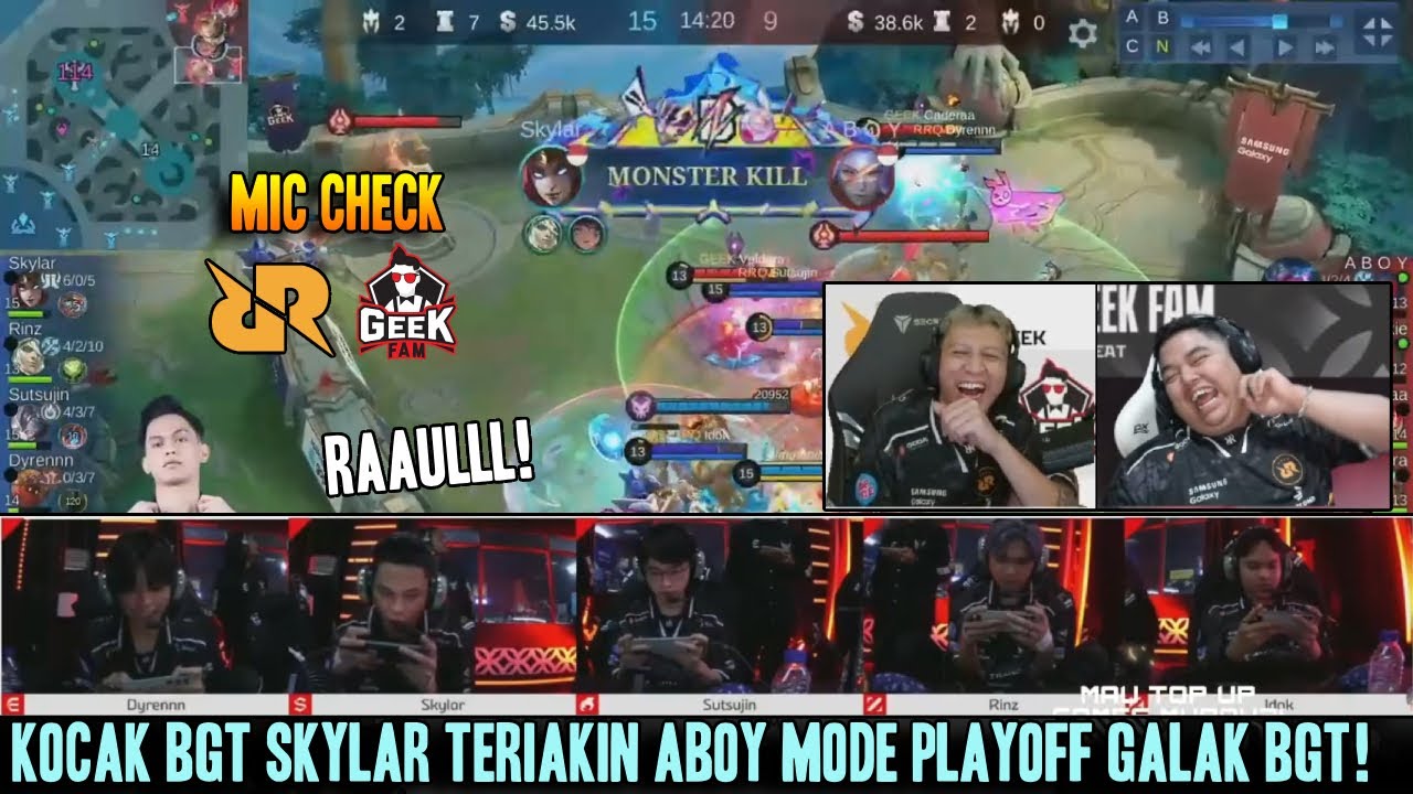 😅SO HILARIOUS SKYLAR SHOUTS AT RAULL USING IRITHEL | MIC CHECK RRQ VS GEEK PLAYOF MPL ID S14