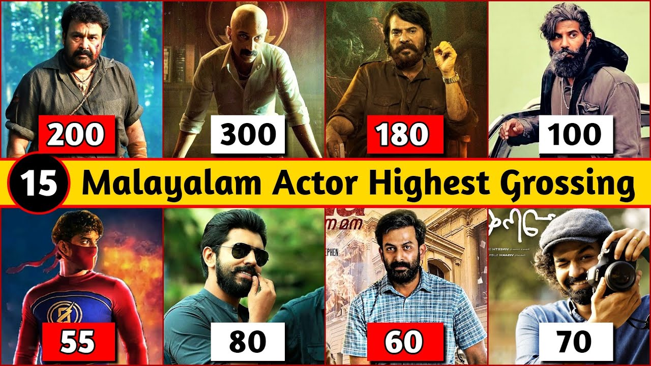 15 Malayalam Actors and Their Highest Grossing Movies of All Time