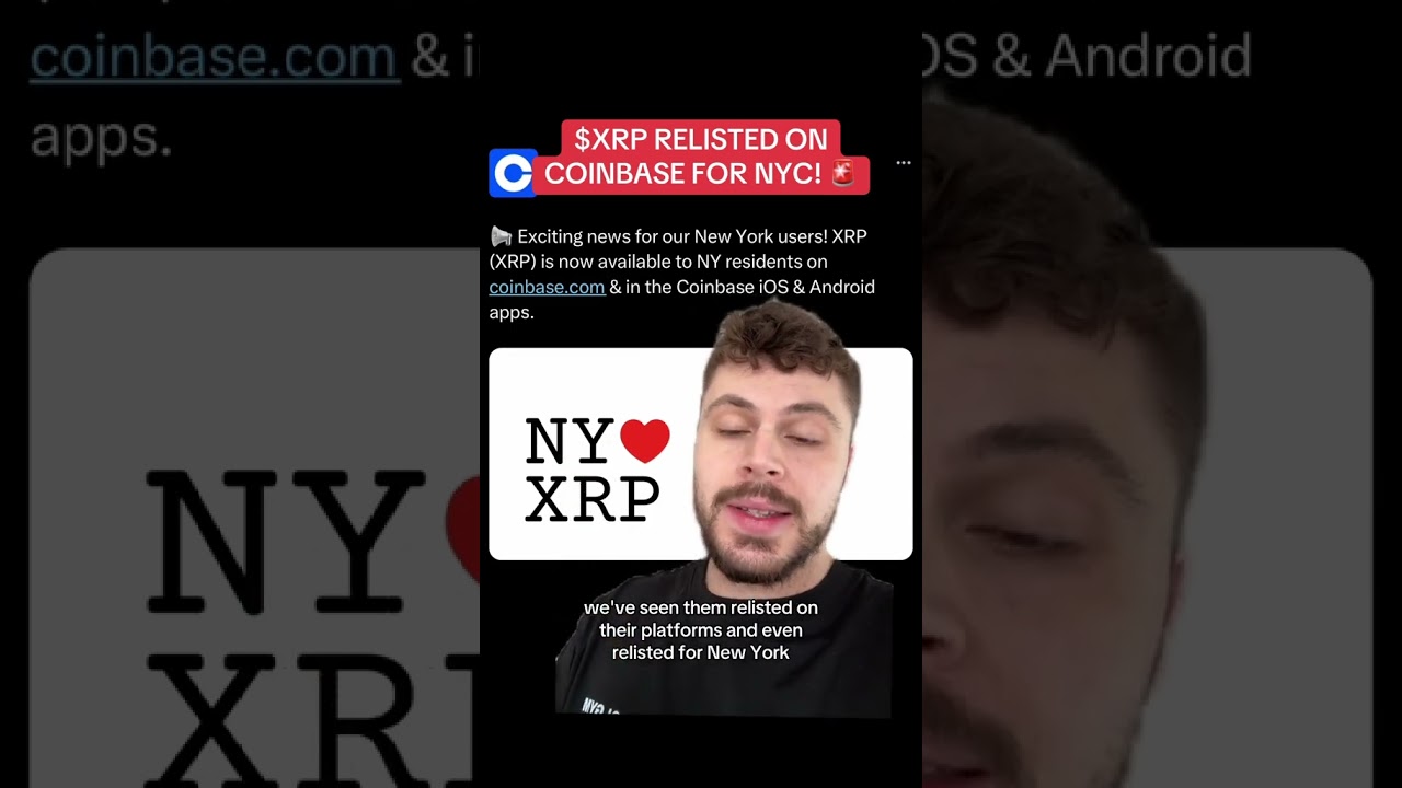 XRP RELISTED ON COINBASE FOR NYC!