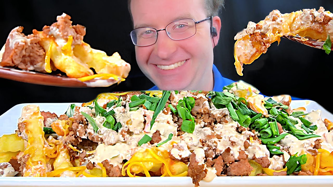 ASMR LOADED FRIES MUKBANG EATING SOUNDS