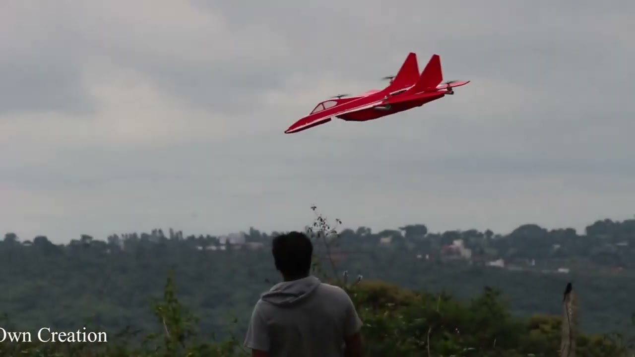 YouTuber House Suchit FLYING MiG 29 vertical take off JET - Father and Son flying JET Drone