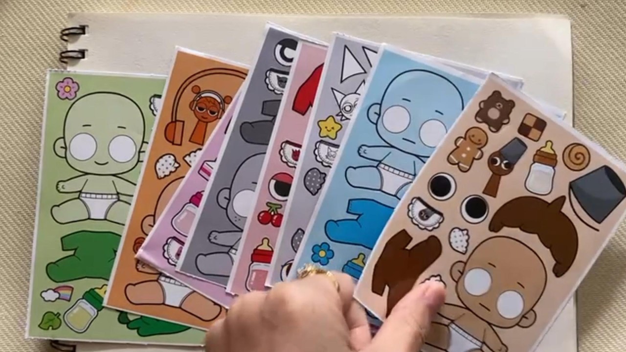4 Baby Sprunki Stickers Collection 🤎🤍❤️💙 | Long Video