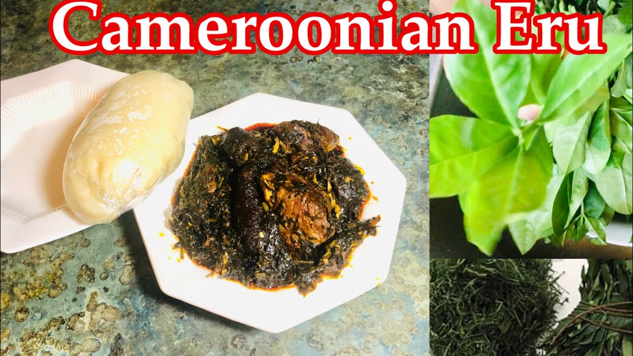 How to Cook Cameroonian Eru with fresh water leaf