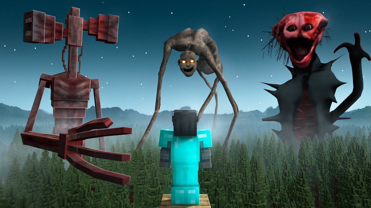 Я добавил все моды ужасов в свой мир Minecraft