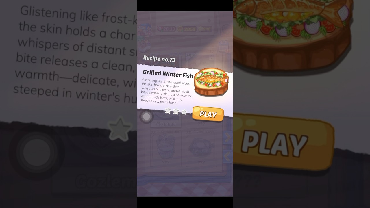Cookingdom Level 74 Grilled Winter Fish #cookingdom #cooking #cookinggame #recipe #gameplay #grilled