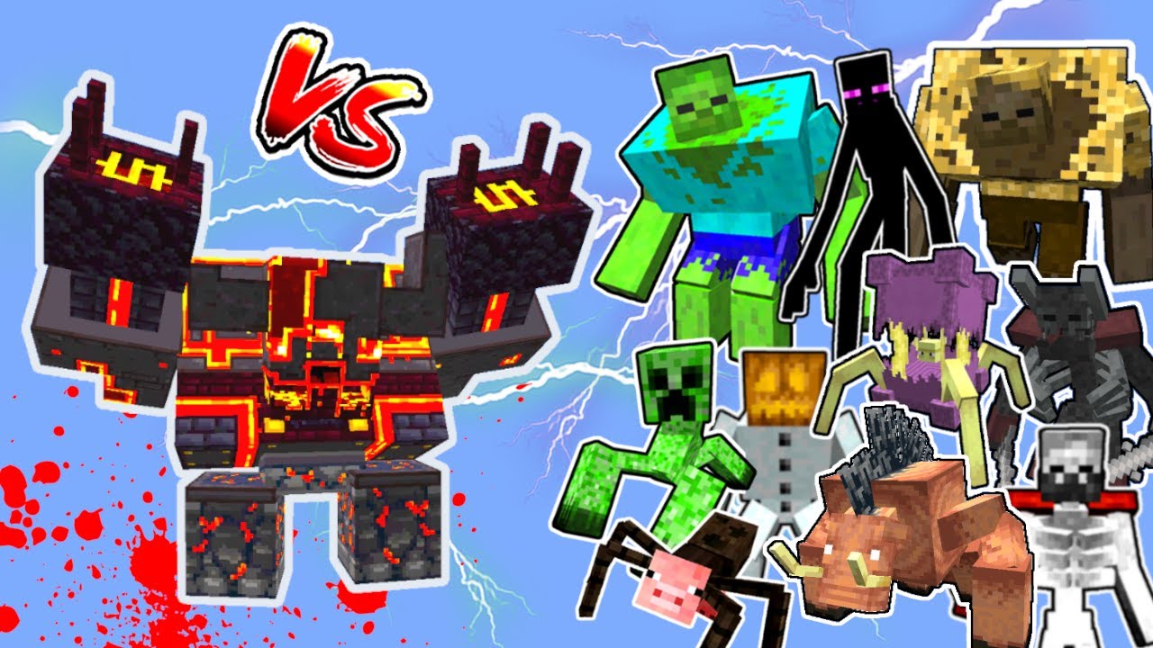 Netherite Monstrosity Vs. Every Mutant in Minecraft