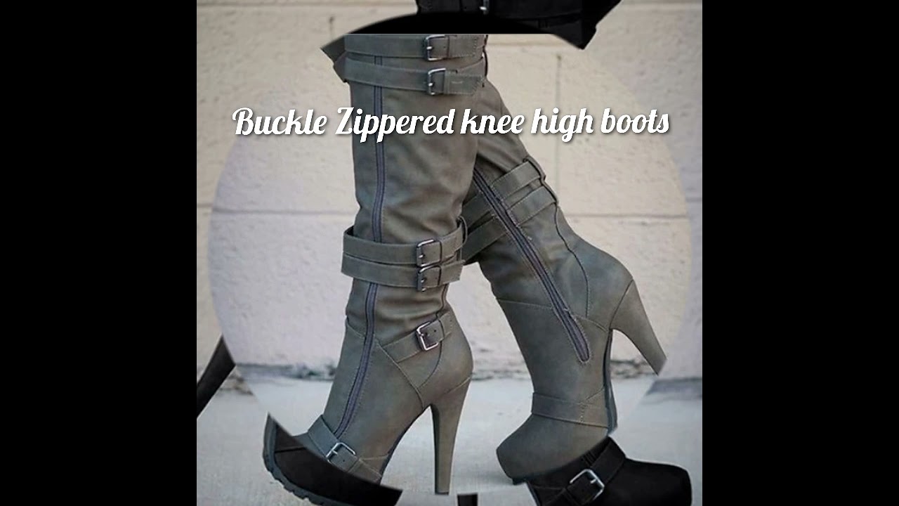 Buckle Knee High boots|Get your favorite outfit and add these!😍