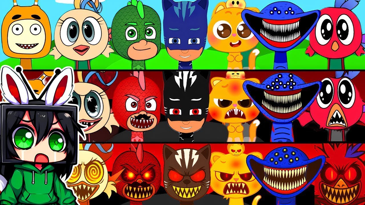 Todas las fases de los nuevos Sprunki Oc PHASE 1-3 | Robot sheriff  & Pitufo 😰🔥