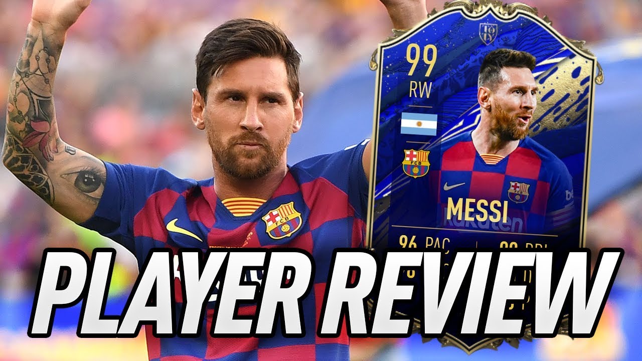 THIS CARD IS BROKEN! 🤐 99 TOTY MESSI PLAYER REVIEW! - FIFA 20 Ultimate Team
