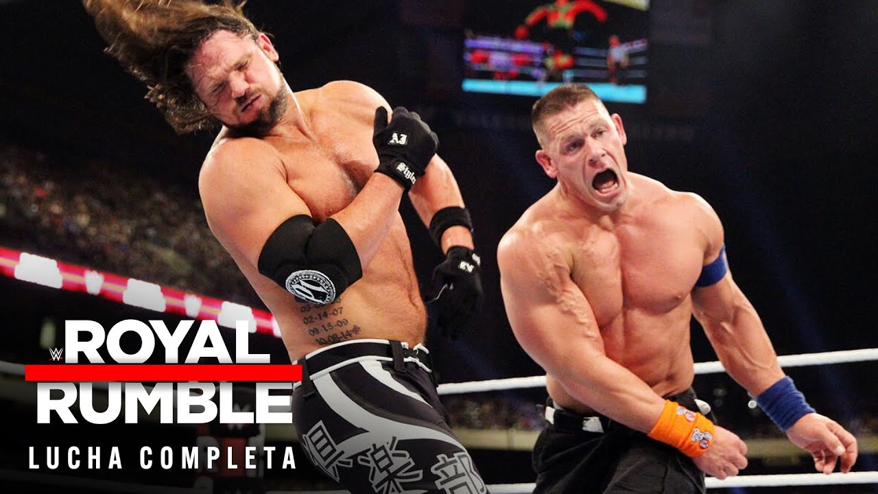 LUCHA COMPLETA: AJ Styles vs. John Cena – Campeonato de WWE: Royal Rumble 2017