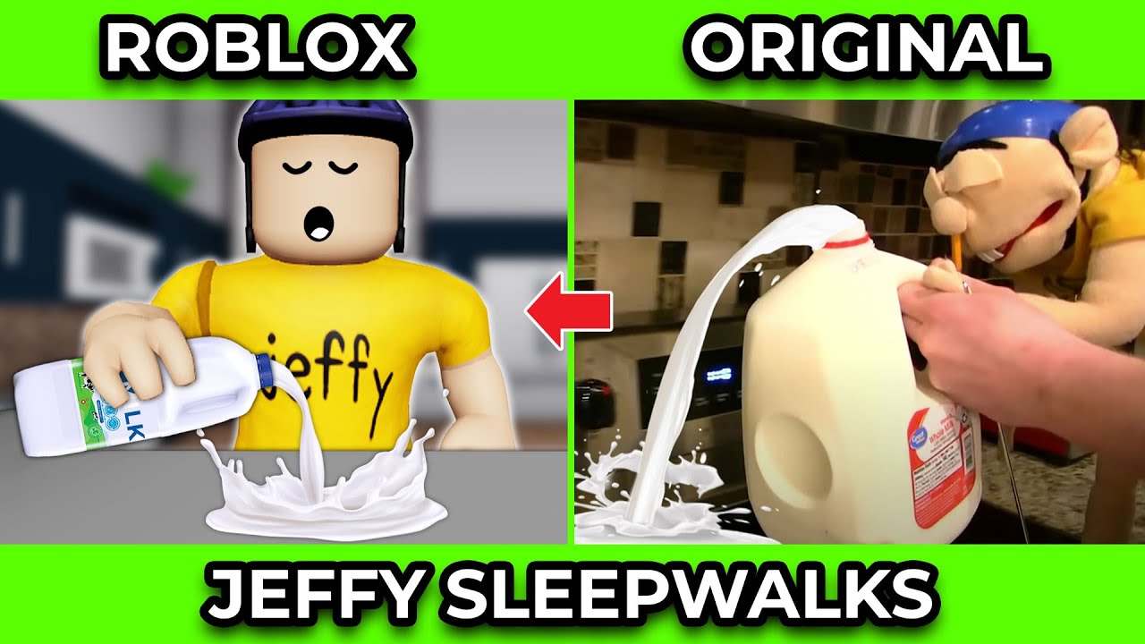 SML Movie vs SML ROBLOX: Jeffy Sleepwalks ! Side by Side