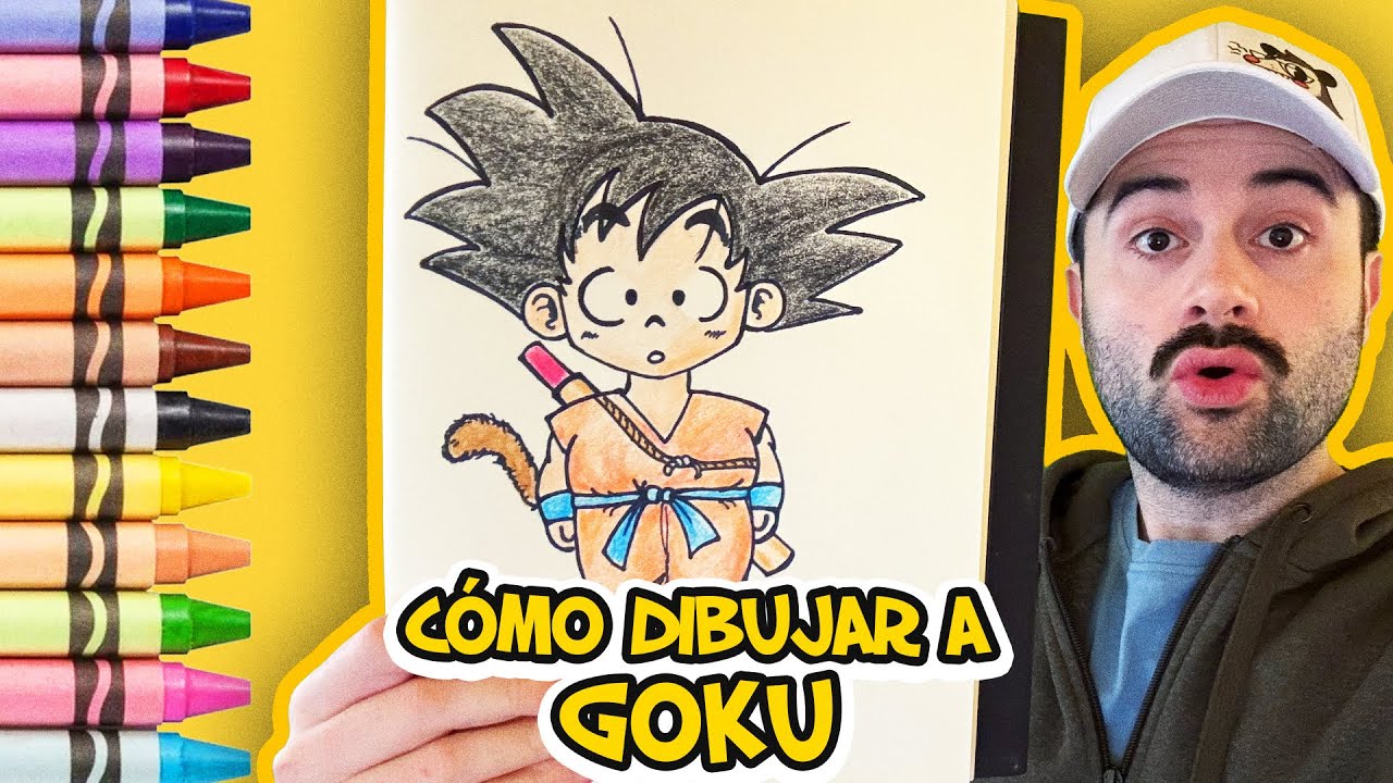 Cómo dibujar y pintar a Goku de Dragon Ball | Arte y Dibujo para Niños