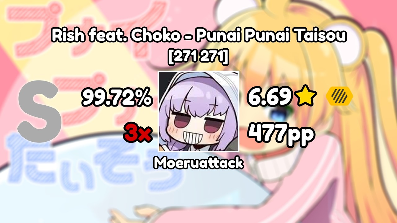 6.69⭐ Moeruattack | Rish feat. Choko - Punai Punai Taisou [271 271] +HD 477pp 3x