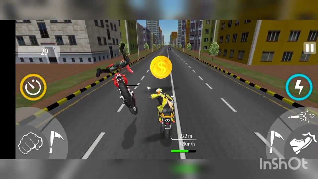 😲moto bike racing fighting level 3| racing fighting game video🔥#top #game #viral