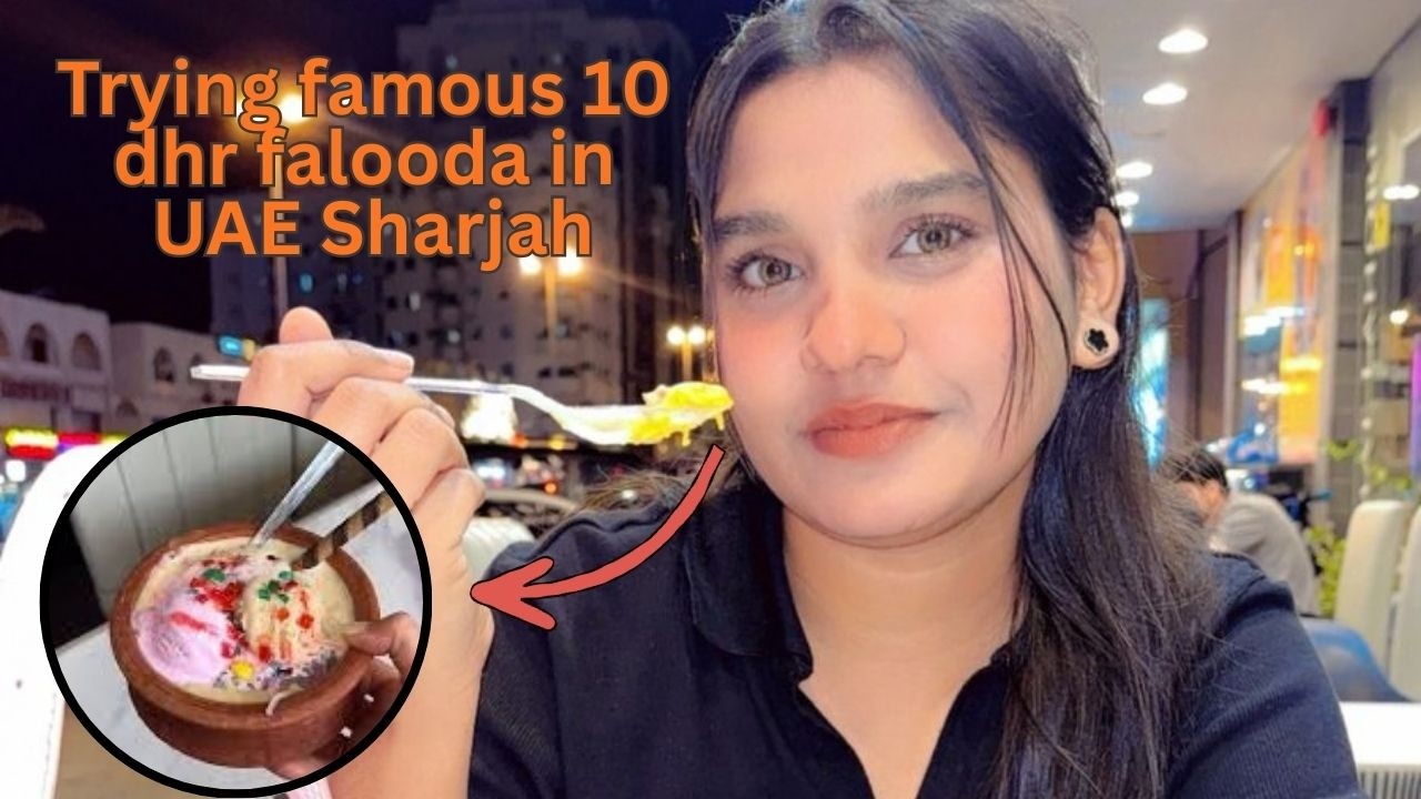 Sharjah Ka Famous 10 Dirham Falooda Try Kiya 😋 | Sasta Aur Mazedaar Dessert Vlog