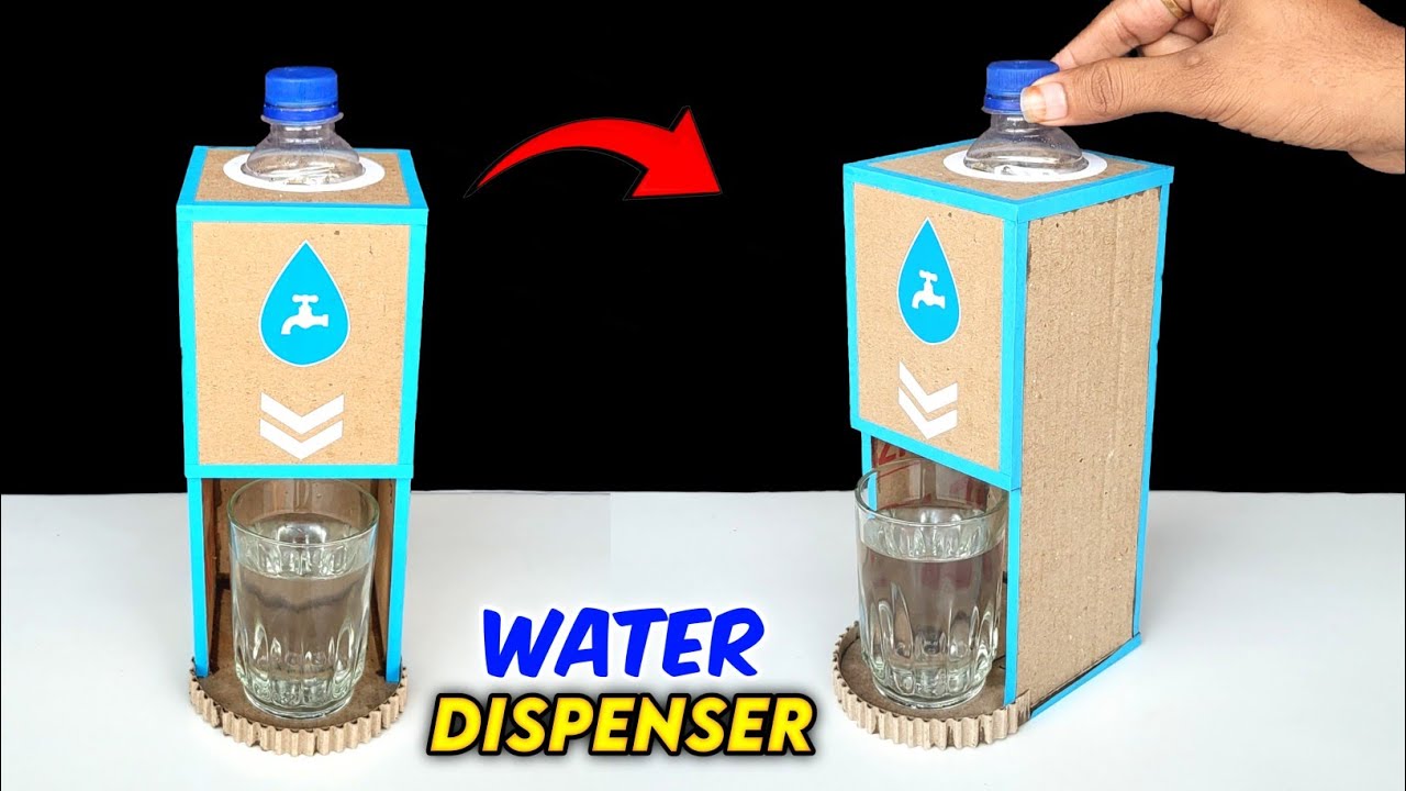 How to make water Dispenser , Cardboard project , best school project