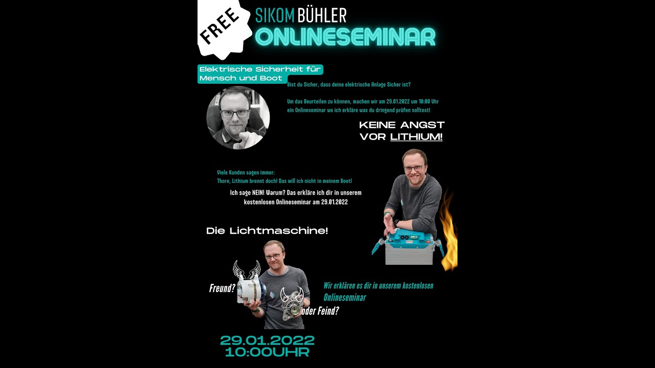 SIKOM-BÜHLER Onlineseminar Boot 2022 Elektrik