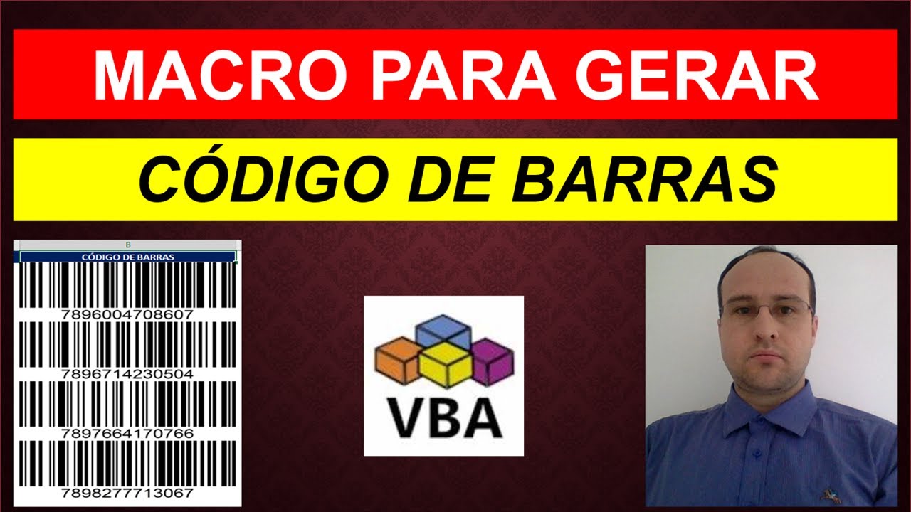 Gerar CÓDIGO de BARRAS no Excel Utilizando Macro VBA