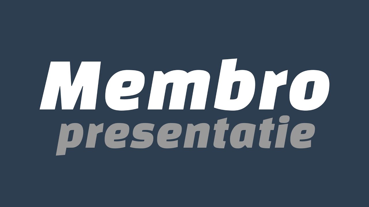 Membro - Presentatie