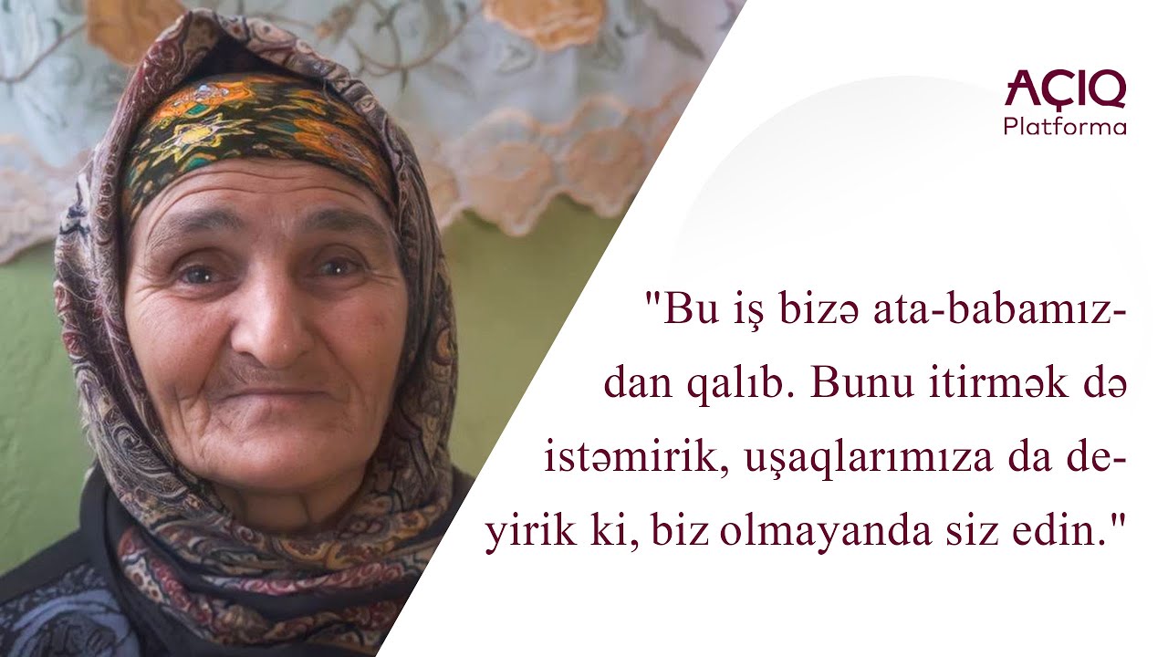 Şatrobada iki nənənin toxuduğu zənbillər