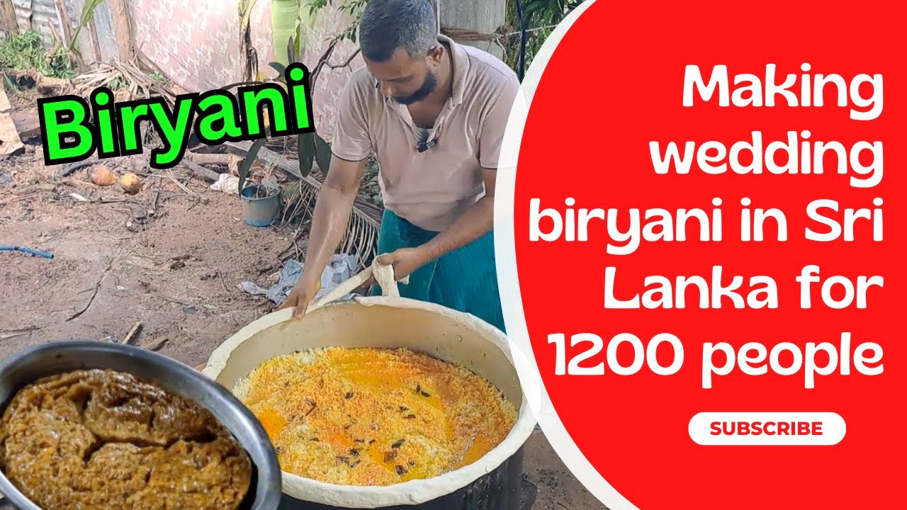 Making wedding biryani in Sri Lanka for 1200 people by Firnas Ceylon Chef
