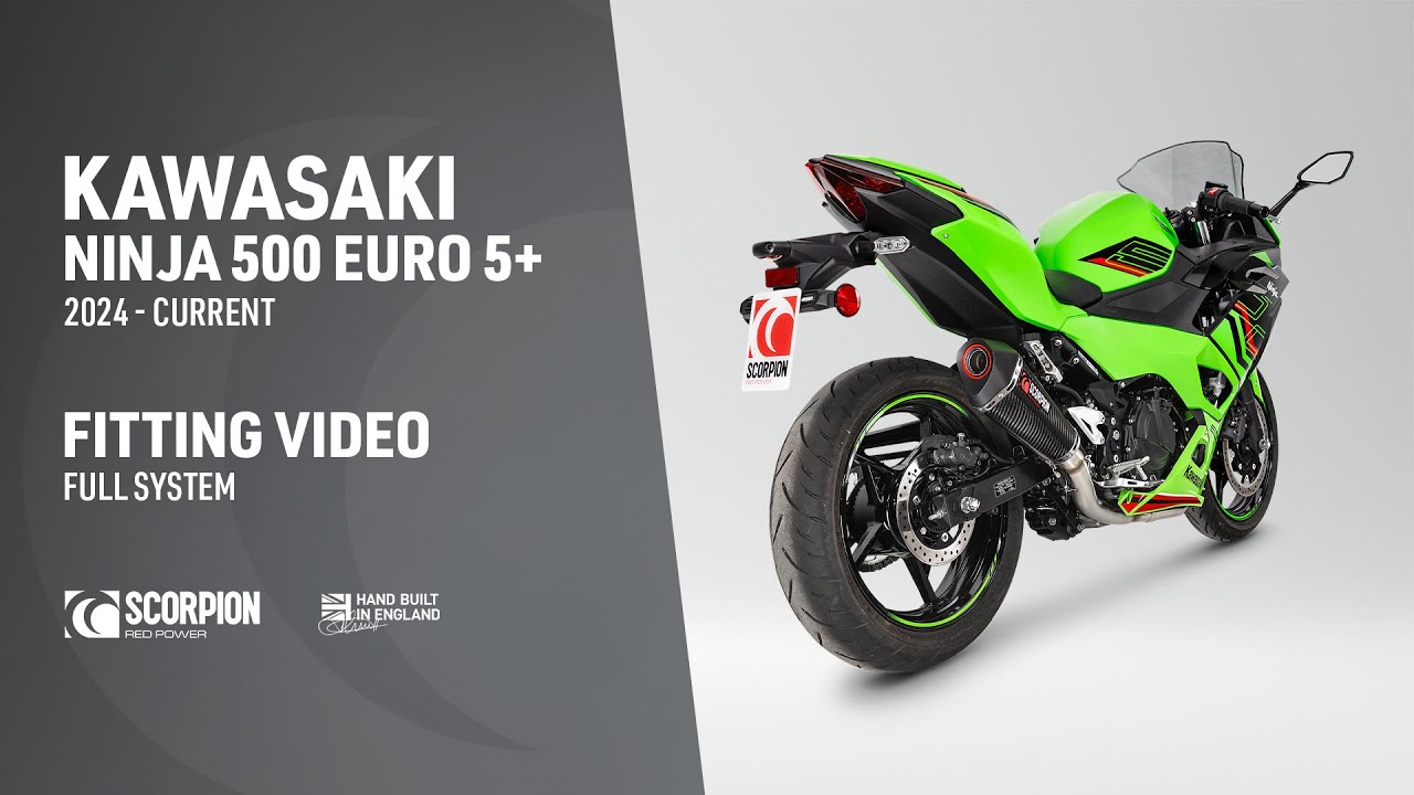 Kawasaki Ninja 500 Euro 5+ Scorpion Race Full System Fitting Video