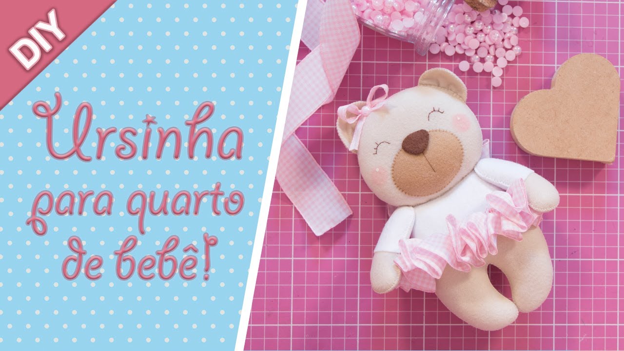 DIY em FELTRO: URSO PRENDEDOR DE CORTINA por Carol Angeli | Laços Mágicos Criações