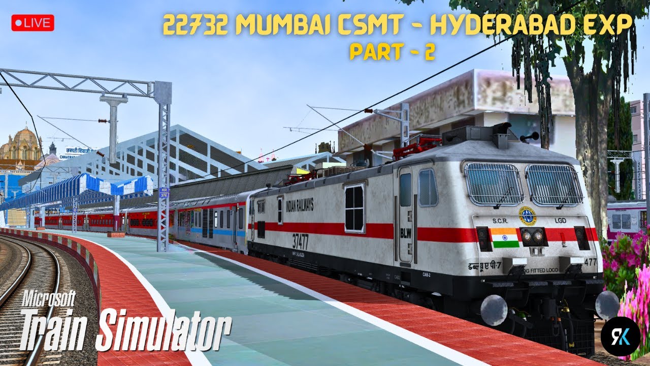 PART - 2 - Journey In 22732 MUMBAI CSMT - HYDDERABAD EXP | MSTS LIVE | #24