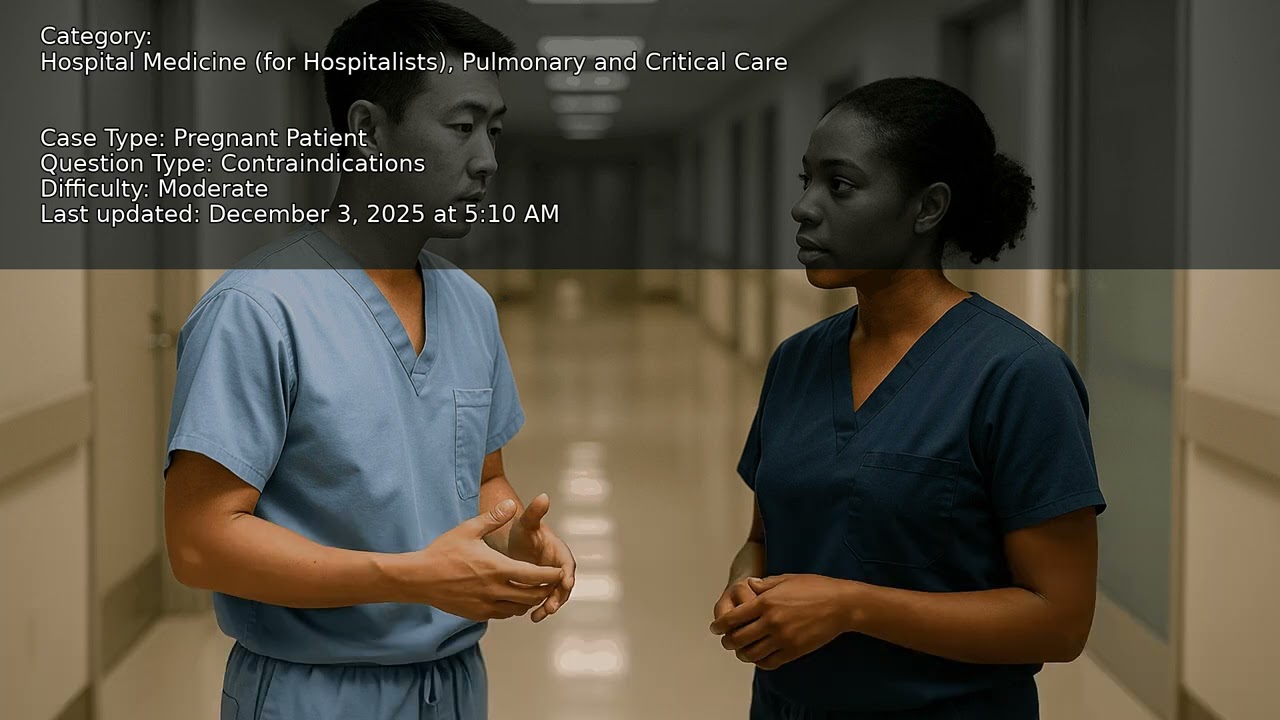 Pulmonary and Critical Care, Hospital Medicine (for Hospitalists) - Full Vignette with Extended Expl
