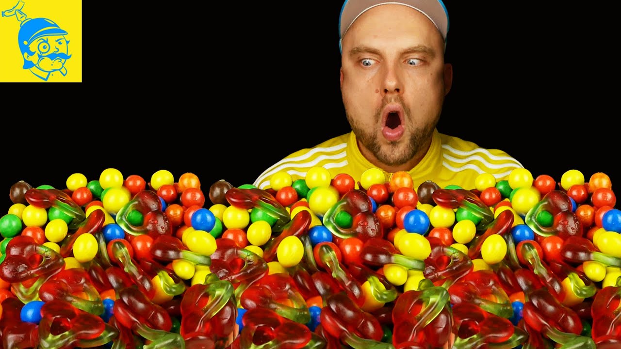 Сладкие звуки АСМР: ем конфетный салат 🍭🍬 #асмр