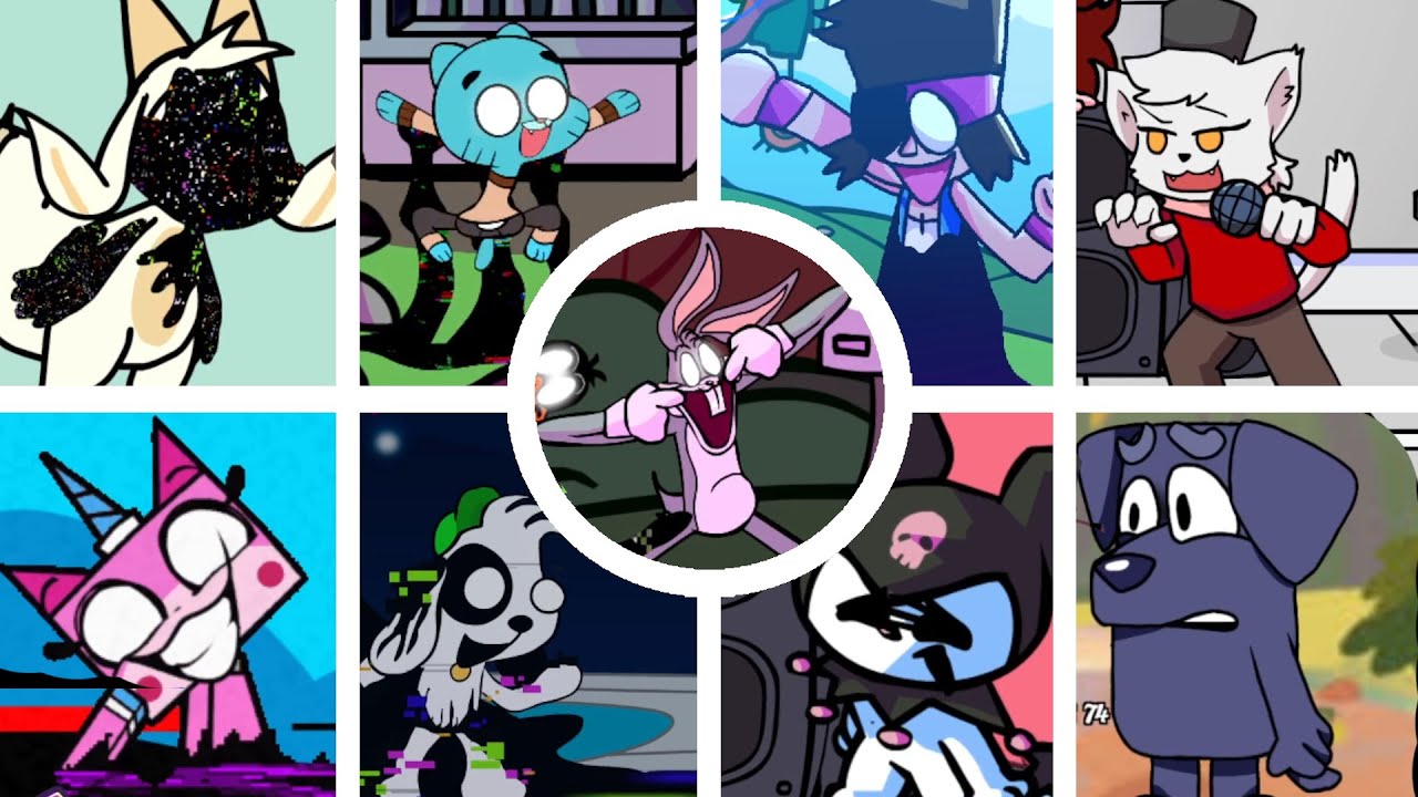 Cartoon violence but every turn a different character sings it [+FLP]