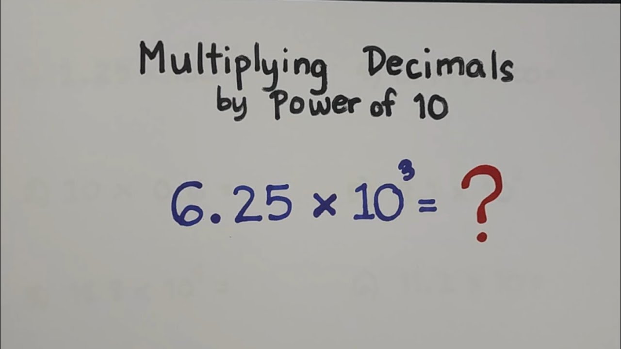 Multiplying Decimals by the Power of 10 - Basic Decimal Review