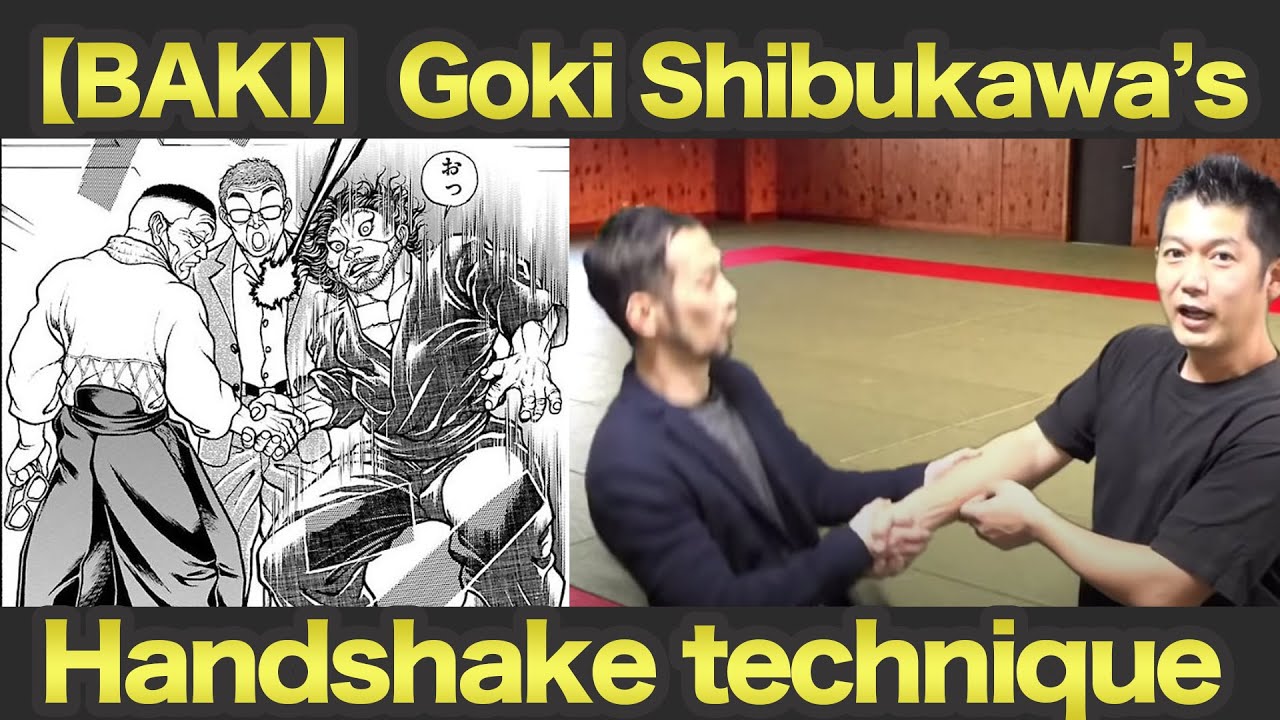 Shibukawa Goki of “Grappler BAKI the Aikidou Master”Reproduced by shaking hands