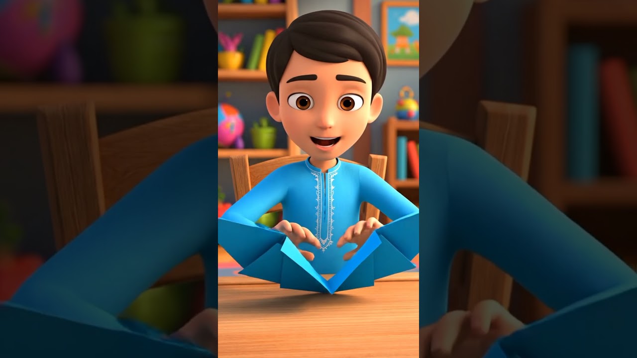 "Make a magical 3D paper airplane! ✈️ Simple DIY craft project perfect for kids. Watch now! 