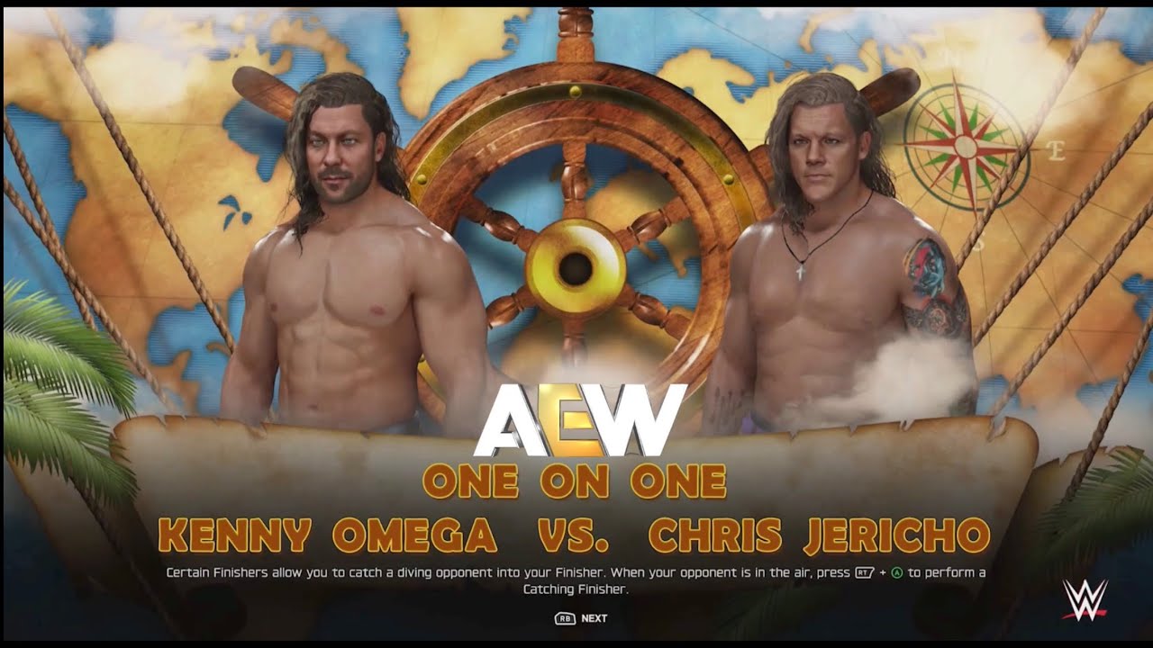 WWE 2K25 KENNY OMEGA VS CHIS JERICHO 