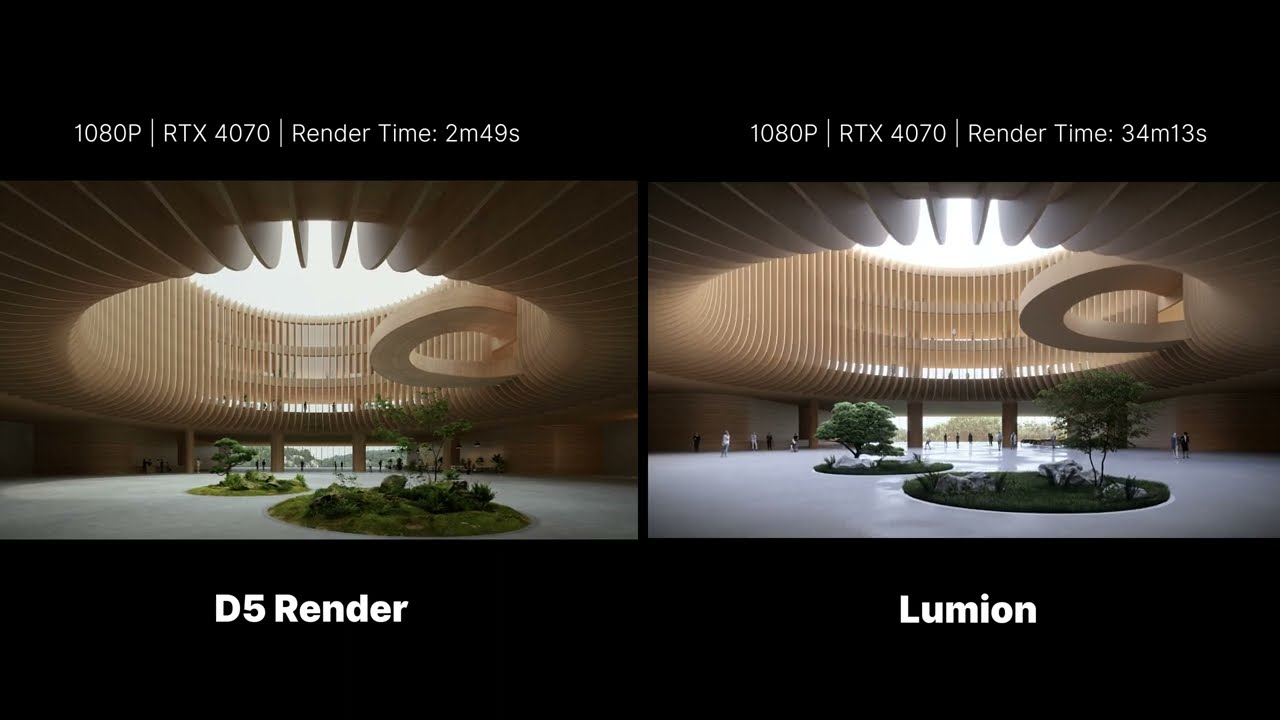Animation rendering time | Lumion vs. D5