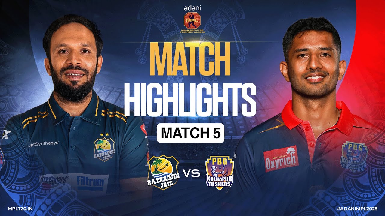 Rahul Tripathi's Kolhapur Hand Ratnagiri 3rd Loss in a Row | Match 5 Highlights | MPL 2025
