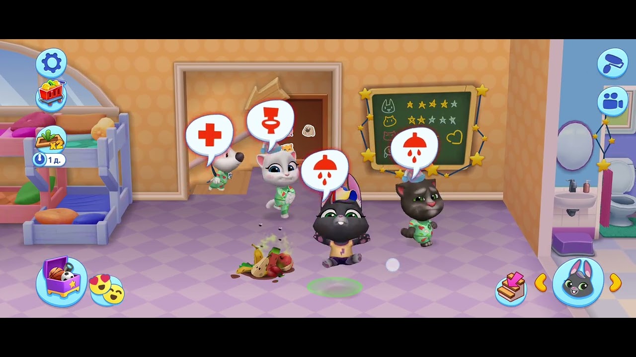 Talking Cat Vs friends #talkingtom #games #funny 