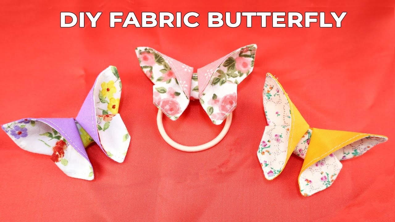 Fabric butterflies out of Scraps! // DIY Fabric Butterfly Tutorial and Free Pattern