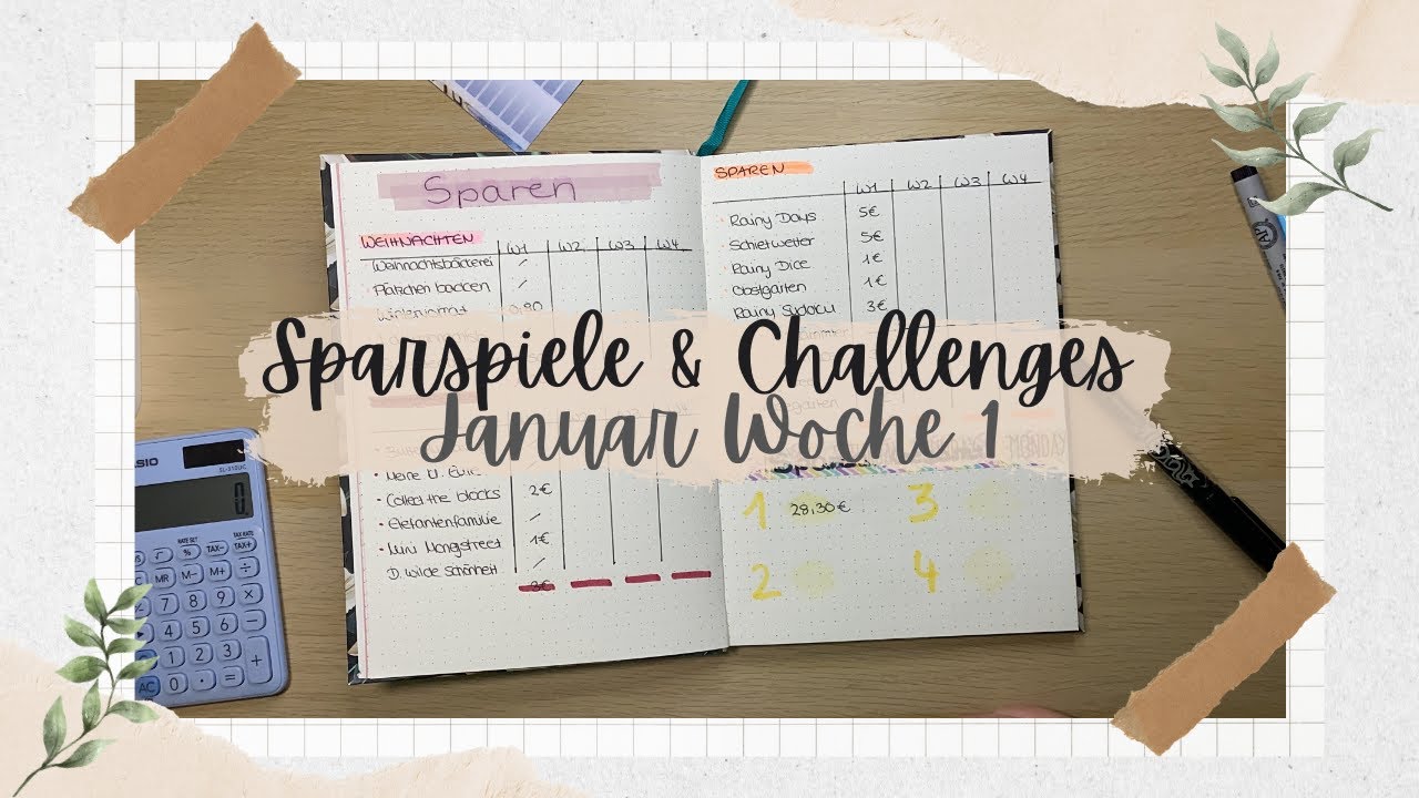 Sparspiele Woche 1🌸 | Seele & Challenges 💰| Minavina💕