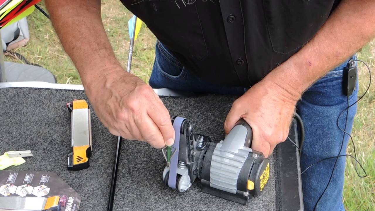 Sharpening a Broadhead or Arrowhead with the Work Sharp Knife Sharpener