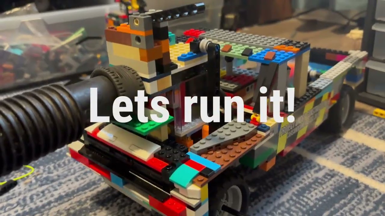 Lego vacuum truck showcase and running