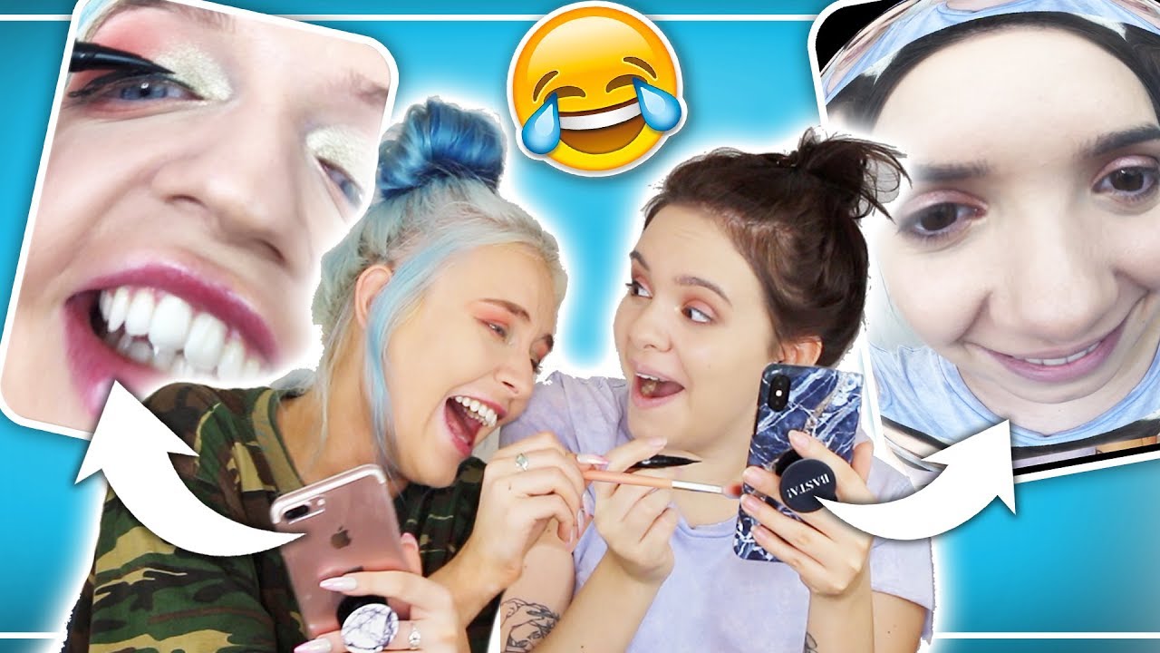 OMG... SCHMINKEN nur mit VERZERRUNGS-FILTERN!! 😂 mit Naomi Jon!
