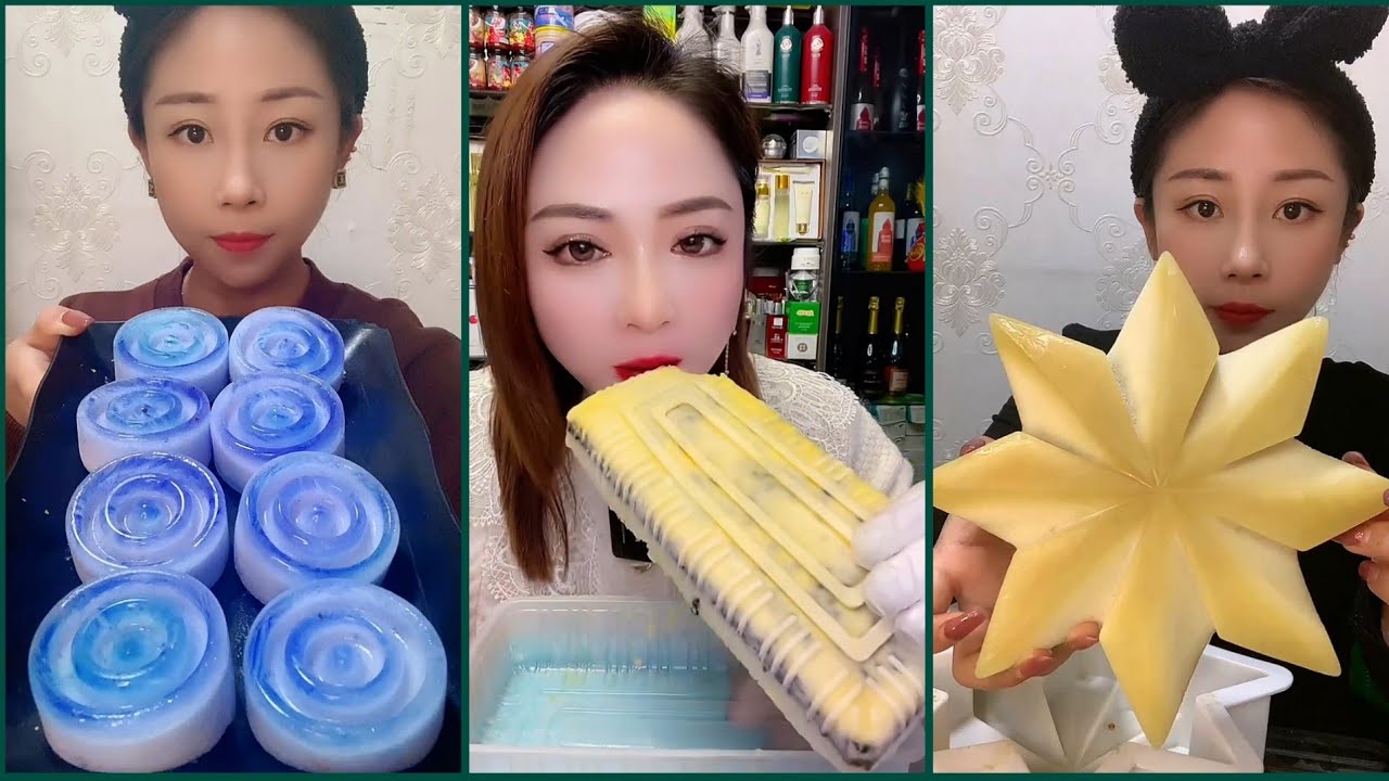 ASMR foam ice eating