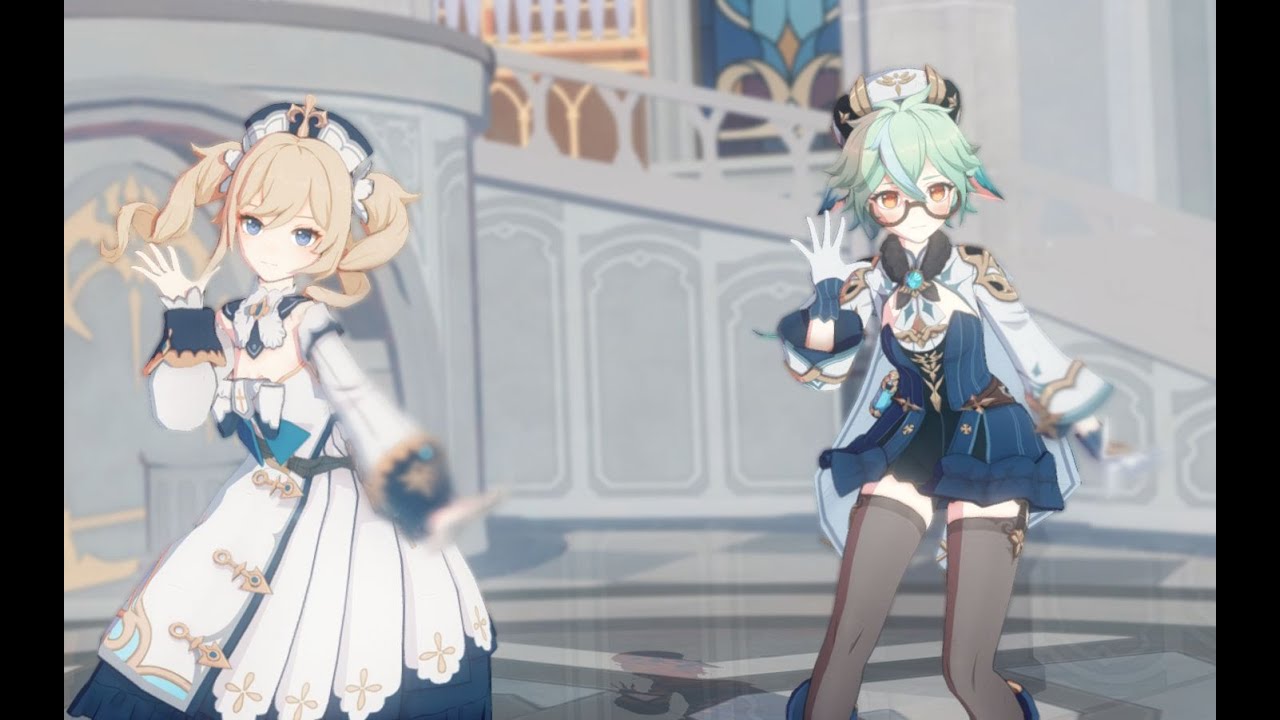 【Genshin Impact MMD/4K/60FPS】Barbara & Sucrose【Drop Pop Candy】