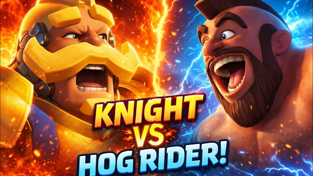 Knight vs Hog Rider – Who Wins the Battle?! 🐗⚔️