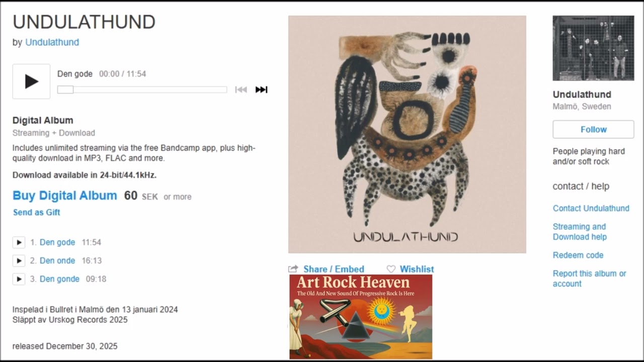 Undulathund(Sweden)-Undulathund(2025)-Den gode, (Instrumental, Psychedelic rock).