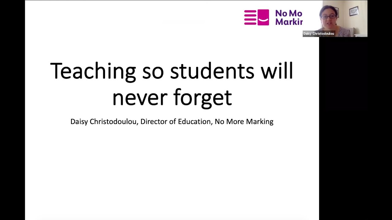 researchEDHome 2020 Daisy Christodoulou: How to remember anything, forever