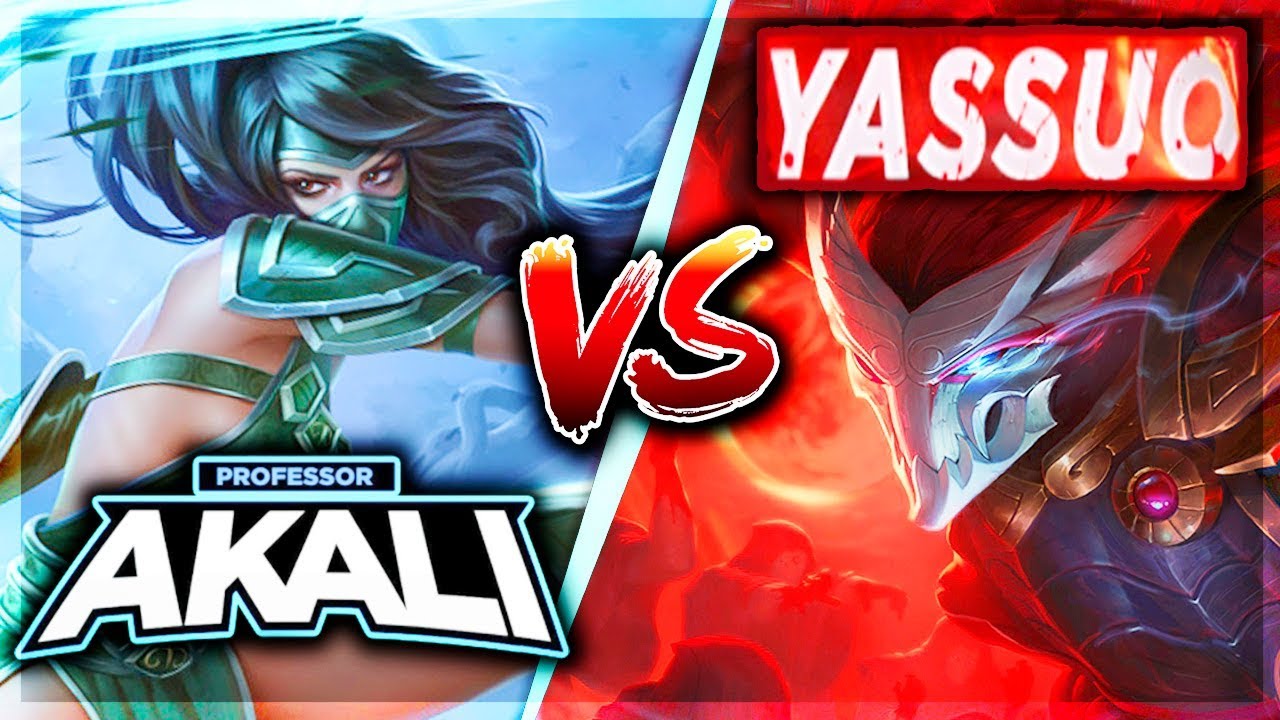 PROFESSOR AKALI VS. YASSUO! CHALLENGER YASUO MAIN (#1 YASUO) VS. MASTER AKALI - League of Legends